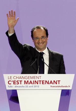 FranÃ§ois Hollandek (PS) botoen %28,60rekin irabazi
du lehen itzulia. Maiatzaren 6an jakingo dugu
Frantziako presidente izango den ala ez.
