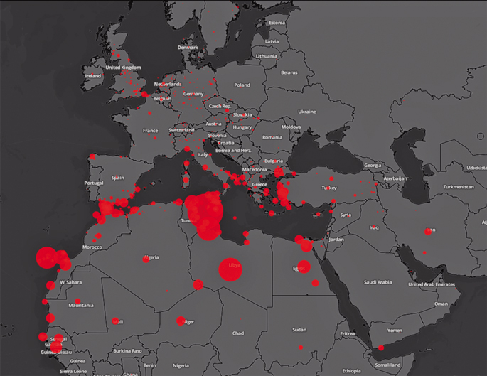 13 urtean 23.000 hildako baino gehiago (gorriz) eragin ditu Europako migrazio politikak. Egun hauetako akordioek ere ez dituzte aintzat hartu Europan sartzeko bide legalak.