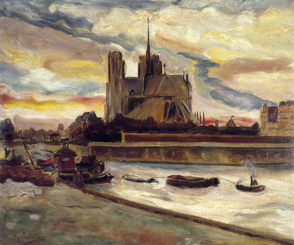 Sena, Paris (1895-1898). Olioa mihisean, 53 x 64 cm.