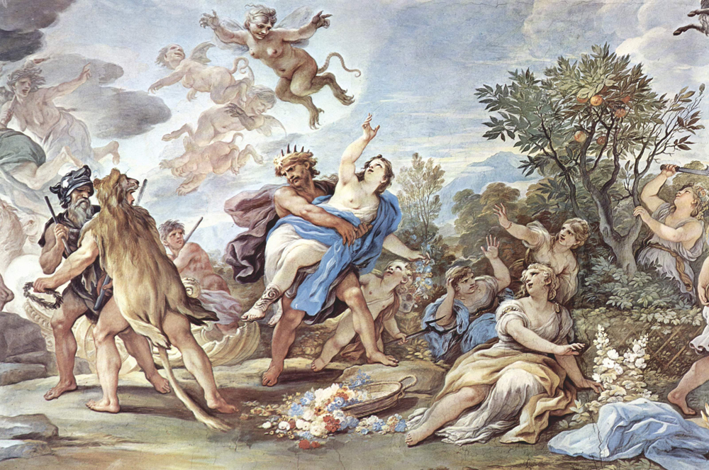 Luca Giordanoren ‘Persefoneren bahiketa’. Persefone Hades azpimunduko jainkoak bahitu eta bortxatu zuen eta hori ez da, inolaz ere, mitologia klasikoko bortxaketa kasu bakarra.