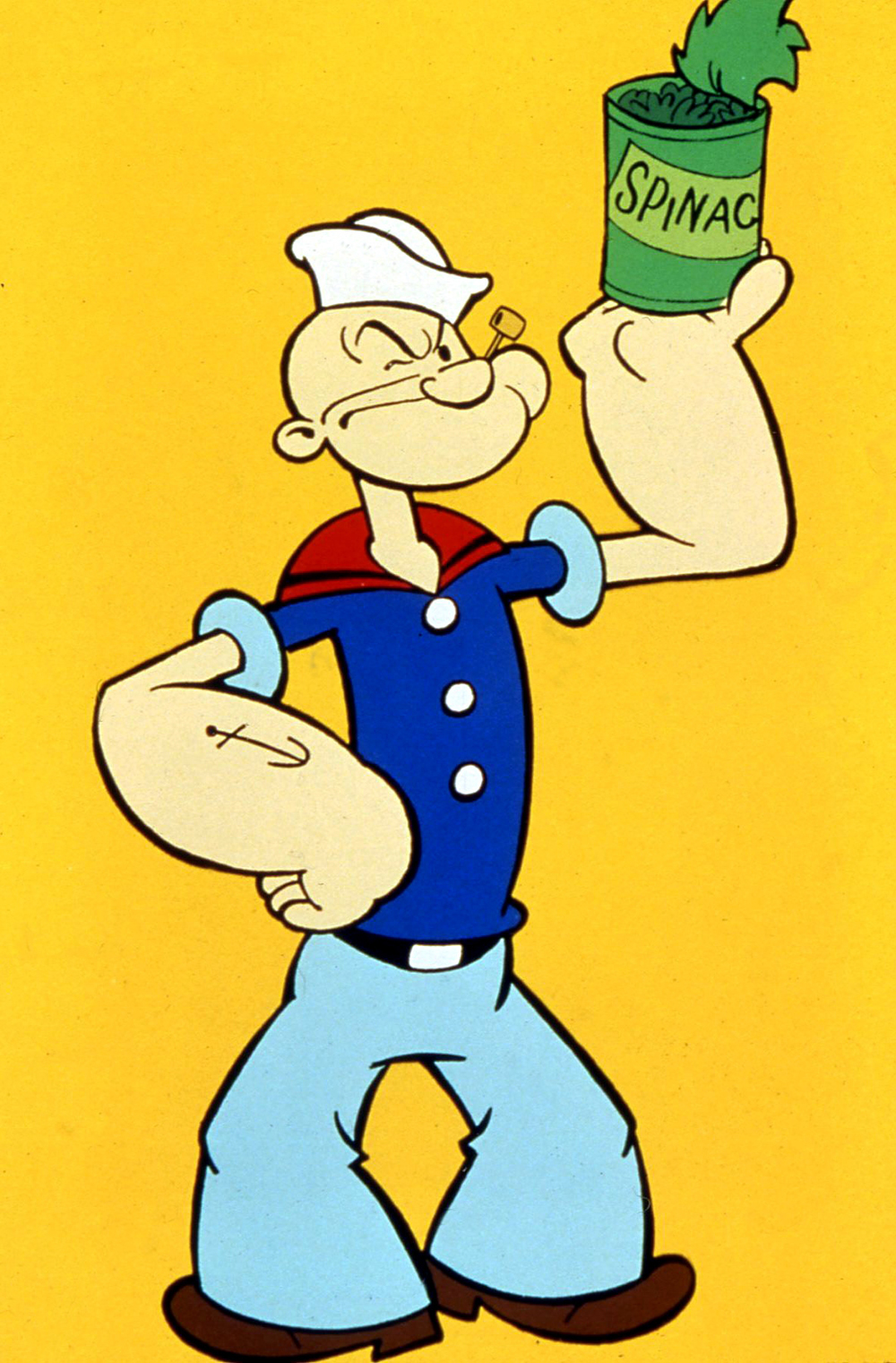 Popeye pertsonaia 1929an sortu zuten eta 1932az geroztik espinakek ematen diote aparteko indarra.