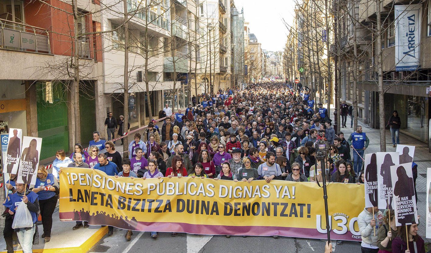 Manifestazioa Donostian, urtarrilaren 30eko greba orokorrean. (Arg.: Dani Blanco)