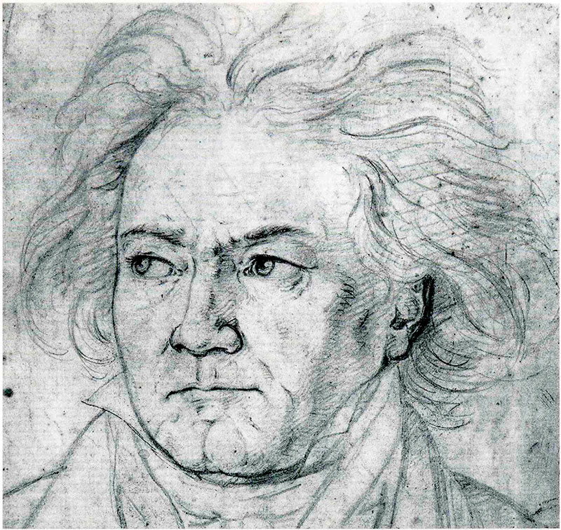 Ludwig van Beethoven konpositorea. Irudia: Friedrich August von Kloeber.
